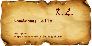 Komáromy Leila névjegykártya